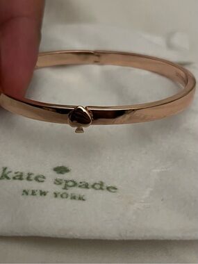 kate spade Rose Gold Slim Spade Bangle Bracelet